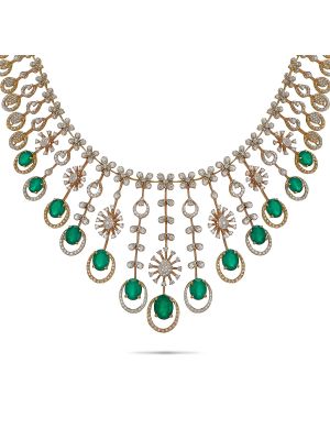 Enchanting Floral Diamond Necklace-hover