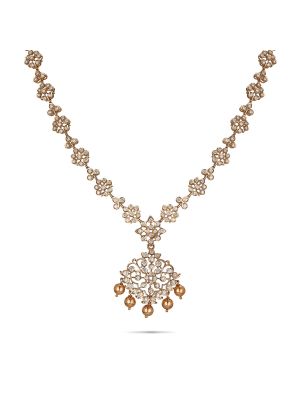 Latest Fancy Diamond Necklace-hover