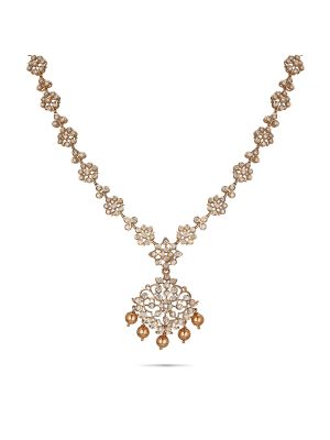 Latest Fancy Diamond Necklace-hover