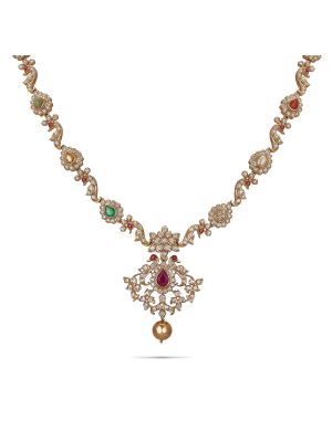 Latest Fancy Diamond Necklace-hover