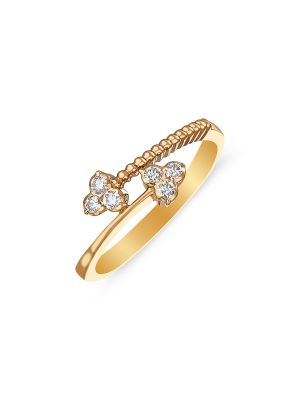 Glorious Diamond Flower Ring-hover