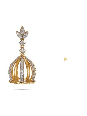 Stunning Diamond Jhumkas-hover