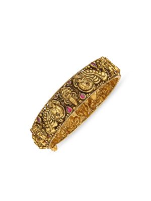 Exquisite Nagas Antique Gold Bangle-hover