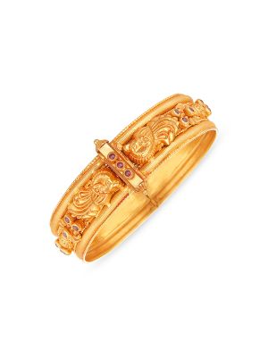 Exquisite Traditional Gold Bangle-hover