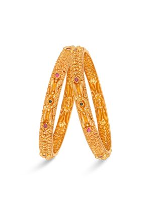 Glorious Traditional Gold Bangle-hover