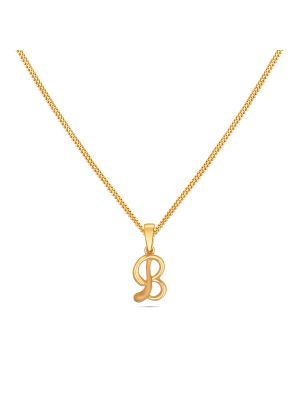 Stylish B Letter Gold Pendant-hover