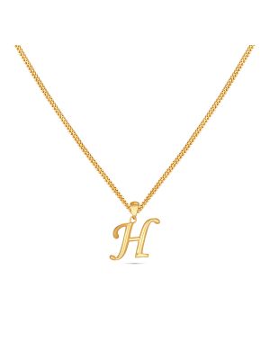 Stylish H Letter Gold Pendant-hover