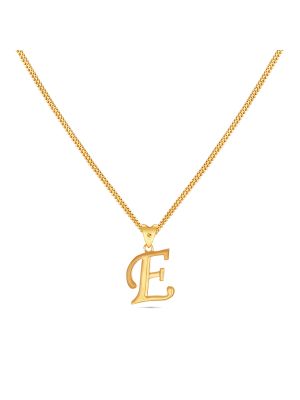 Stylish E Letter Gold Pendant-hover