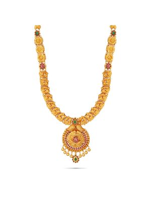 Royal Antique Peacock Gold Haram-hover