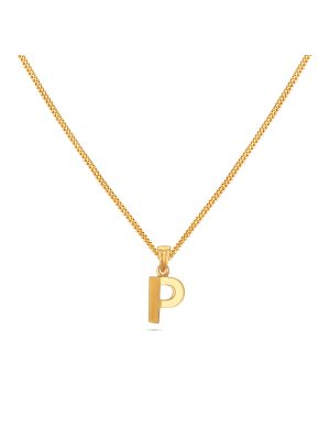 Letter P Gold Pendant-hover