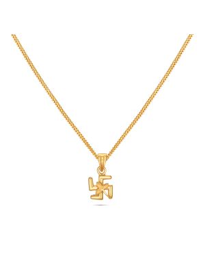 Gold Swastika Pendant-hover