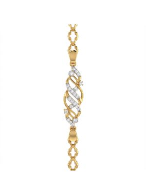 Twisted Floral Linked Diamond Bracelet-hover