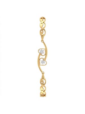 Trendy Heartleaf Pattern Diamond Bracelet-hover