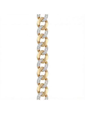 Swagging Cuban Chained Diamond Bracelet-hover
