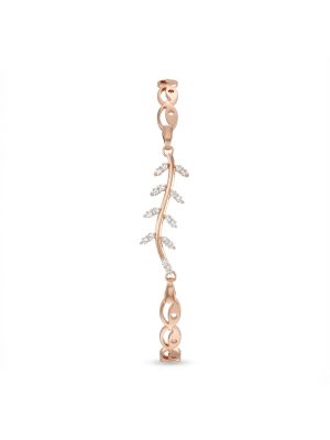 Leaf Root Motif Diamond Rose Bracelet-hover