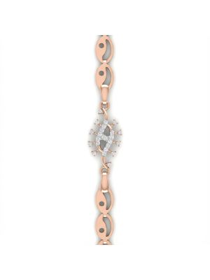 Molecular Motif Diamond Rose Bracelet-hover