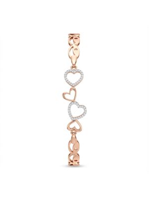 Heartin Linked Diamond Rose Bracelet-hover