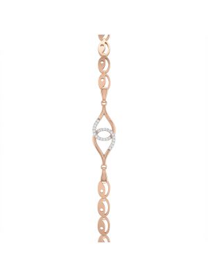 Teardrop Linked Diamond Rose Bracelet-hover