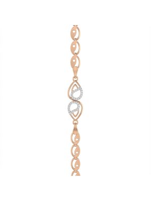 Twin Teardrop Diamond Rose Bracelet-hover