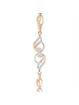 Shell Motif Diamond Rose Bracelet-hover