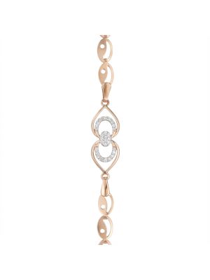 Trendy Teardrop Diamond Rose Bracelet -hover