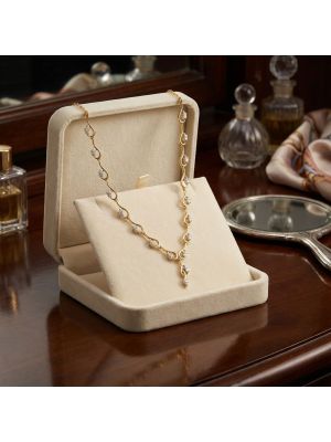 Trendy Leaf Diamond Necklace-hover