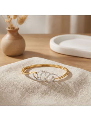 Elegant Twisted Loop Diamond Gadi -hover