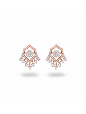 Fancy Rose Diamond Stud-hover