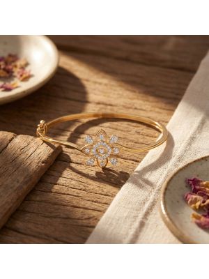 Stylish Floral Motif Diamond Gadi-hover