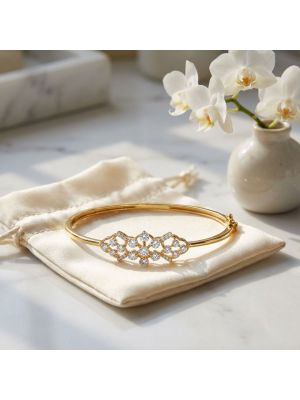Elegant Floral Gold Diamond Gadi-hover