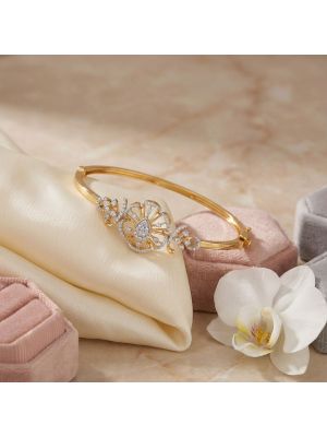 Traditional Bridal Floral Diamond Gadi-hover