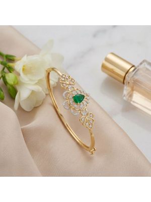 Ornate Floral Motif Diamond Gadi-hover