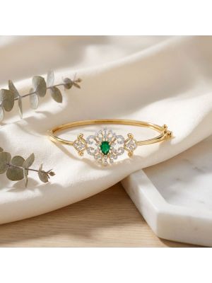 Traditional Floral Motif Diamond Gadi-hover