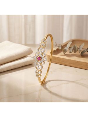 Pink Gem Floral Diamond Gadi-hover