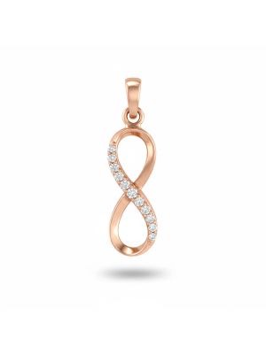 Fashionable Inifinity Rose Diamond Pendant-hover