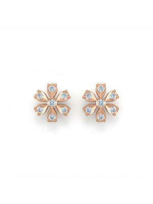 Royal Charm Flower Diamond Stud-hover