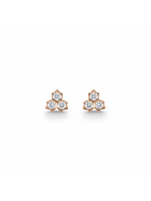 Shine Triple Stone Diamond Stud-hover