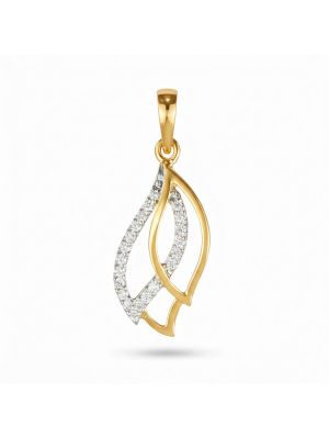 Modish Interwine Gold Diamond Pendant-hover