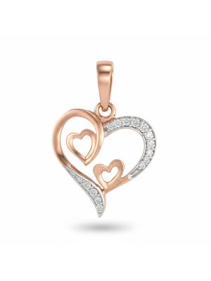 Trendy Heartin Rose Diamond Pendant-hover