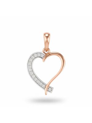 Fancy Heart Rose Diamond Pendant-hover