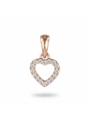 Rose Heart Diamond Pendant-hover
