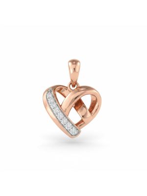 Modish Hearty Rose Diamond Pendant-hover