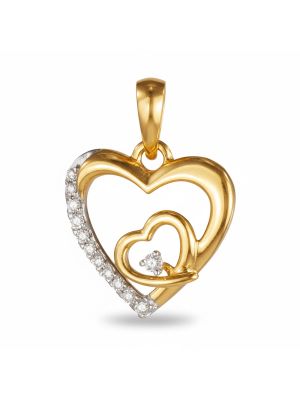 Bonded Hearts Rose Diamond Pendant-hover