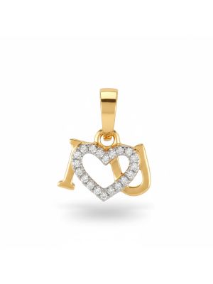 Love Signature Gold Diamond Pendant-hover