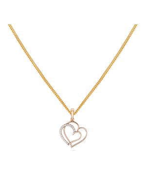 Diamond Accent Double Heart Pendant-hover