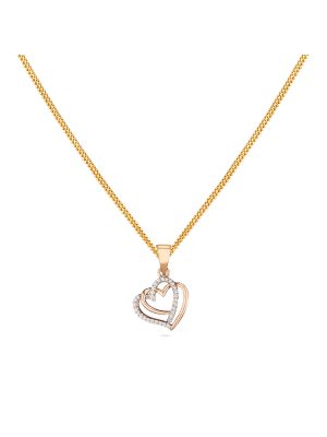 Diamond Accent Double Heart Pendant-hover