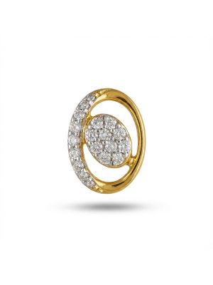Oval Diamond Cluster Stud-hover