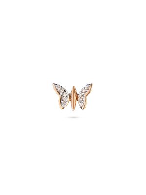 Butterfly Accent Diamond Earrings-hover