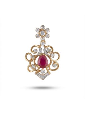 Elegant Floral Diamond Drops-hover