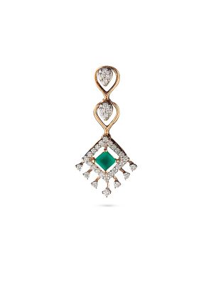 Emerald Square Chandelier Earrings-hover
